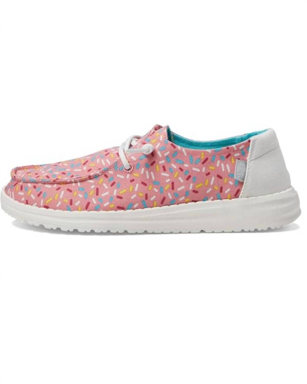 NEW HEY DUDE youth wendy loafers in pink sprinkles
